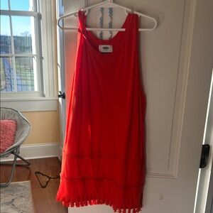 Old Navy Red Fringe Sleeveless Dress